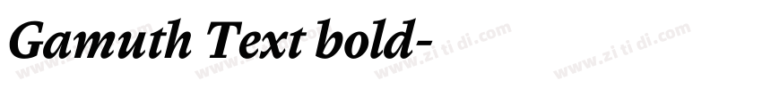 Gamuth Text bold字体转换 Gamuth Text bold字体转换